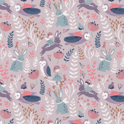Printed Cotton FEEDESBOIS Violet / Pink